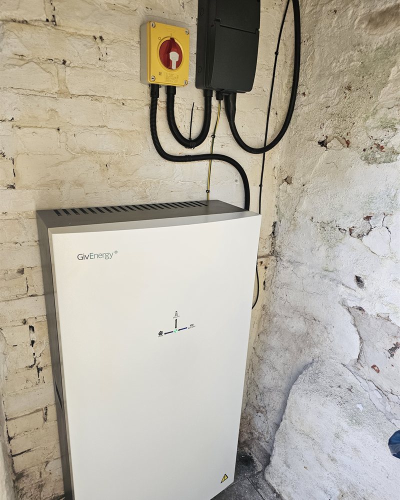 GivEnergy AIO unit with an outdoor consumer unit