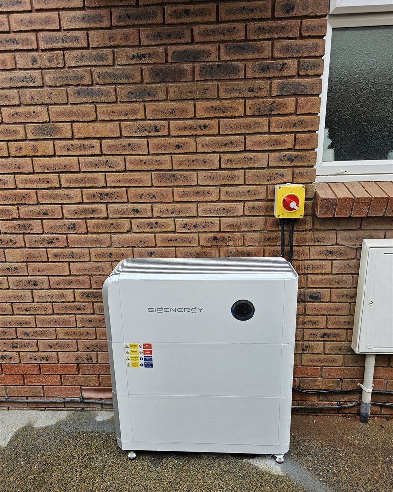 SigenStor battery storage unit installed, Carmarthen